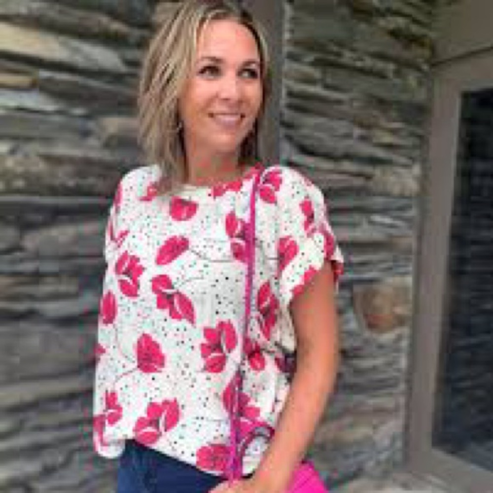 Cabi Boxy Top #4166 (floral women’s top)